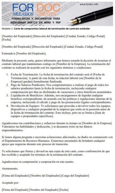 Modelo-de-carta-compromiso-laboral-de-terminacion-de-contrato-ForDoc.info
